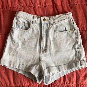 American Apparel High-Waisted Denim Shorts